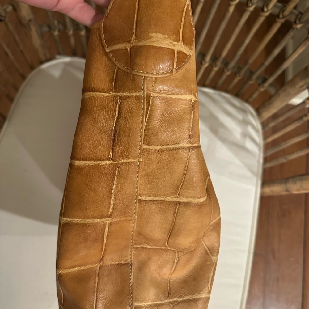 Dooney & Bourke Caramel Croc-Embossed Shoulder Bag - Picture 5 of 11